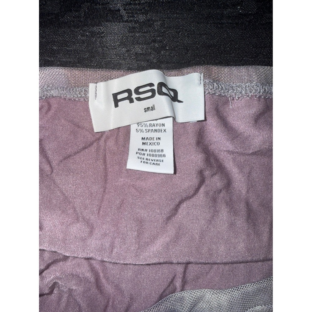 RSQ Small Mesh Ruched Maxi Skirt Purple Gray Tie Dye Bodycon Stretch - Picture 6 of 6